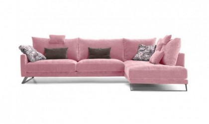 Chaise Longue en color rosa