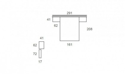 Mueble para salón de 291 cm en color blanco mate